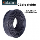 Câble d'alimentation U1000 RO2V rigide - 3x1.50 mm² - couronne de 50 m