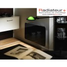 Radiateur en verre Campaver 2 Ultime Noir astrakan - CAMPA Horizontal 1000W 