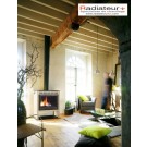 Poêle cheminée avec habillage Phoenix - INVICTA - Finition Rouge