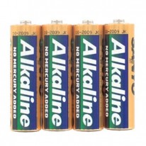 Pack SANYO de 4 Piles Alcalines AA - 1.5 Volts