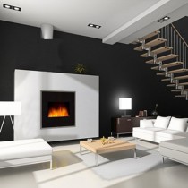 Cheminée décorative design Black River - CHEMIN'ARTE