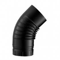 Coude émaillé noir mat 45° Ø200 mm – POUJOULAT– 58200921