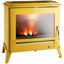 Poêle en fonte Modena - INVICTA - Finition Jaune Emaillé