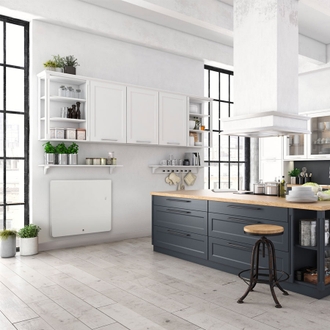 Radiateur Inertie Fonte THERMOR Equateur 4 Connecté Horizontal Blanc