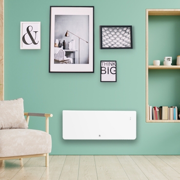 Radiateur Inertie Fonte THERMOR Equateur 4 Connecté Plinthe Blanc