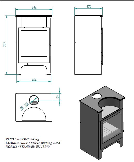 Poêle à bois MARTA