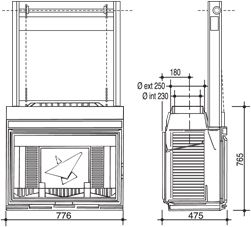 Foyer classique Chorus 77 Levant 15 kW - DEVILLE - C07898.PT09-PF04